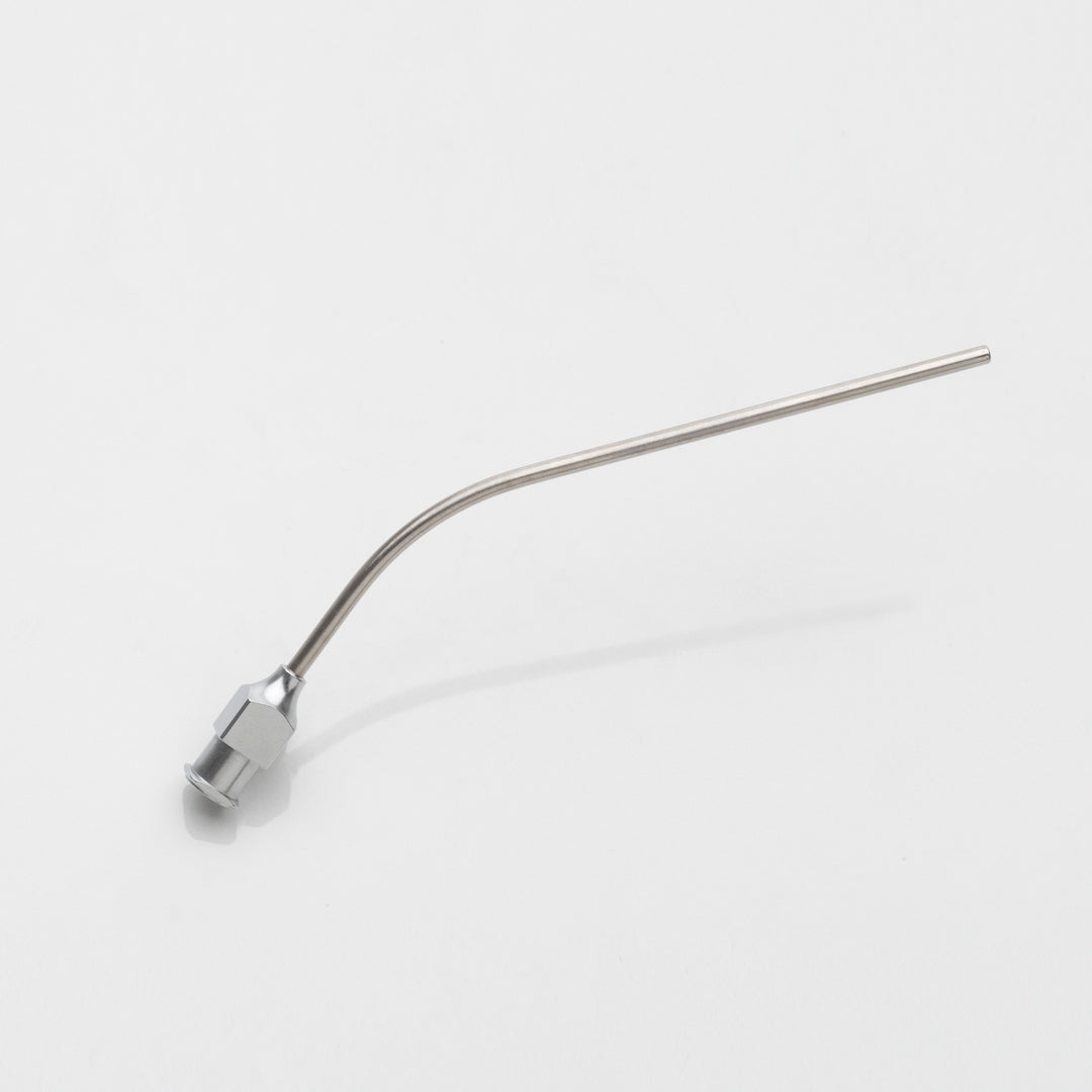 Cannula attachment curved